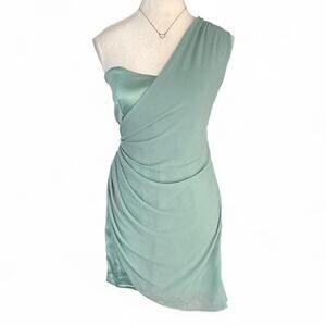 Oh Polly mint green one shoulder mini dress in a US size 8      special occasion